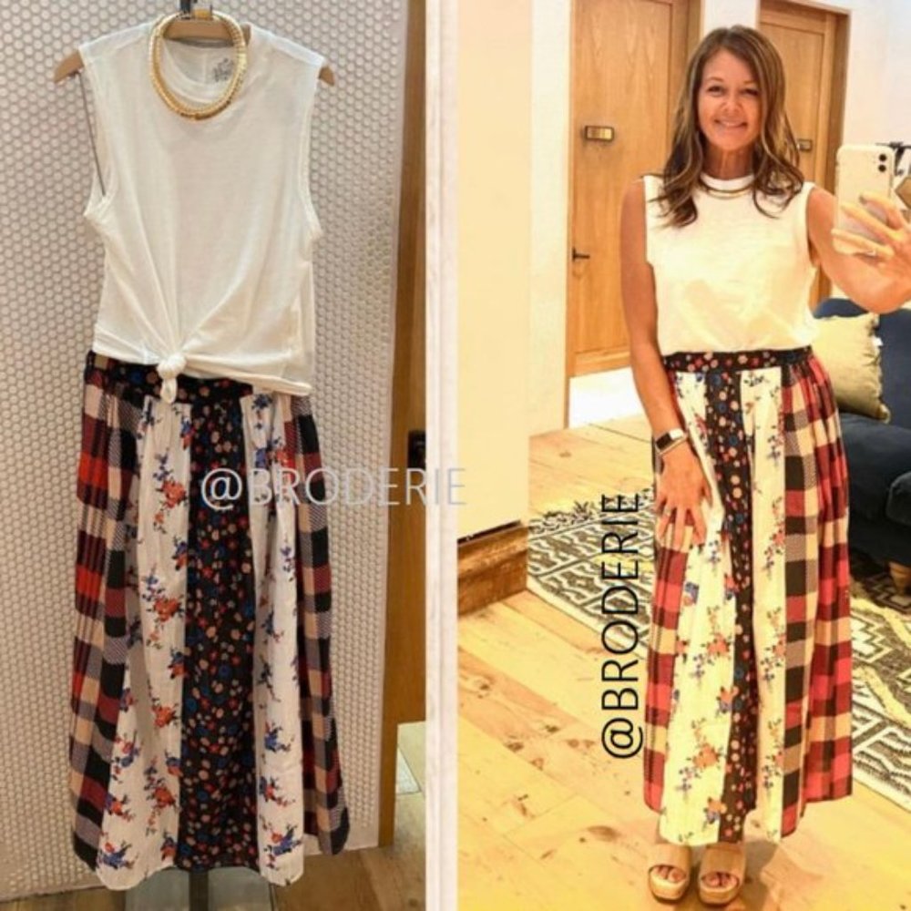 Anthropologie Let Me Be Contrast Maxi Skirt new nwt XL - Picture 3 of 7